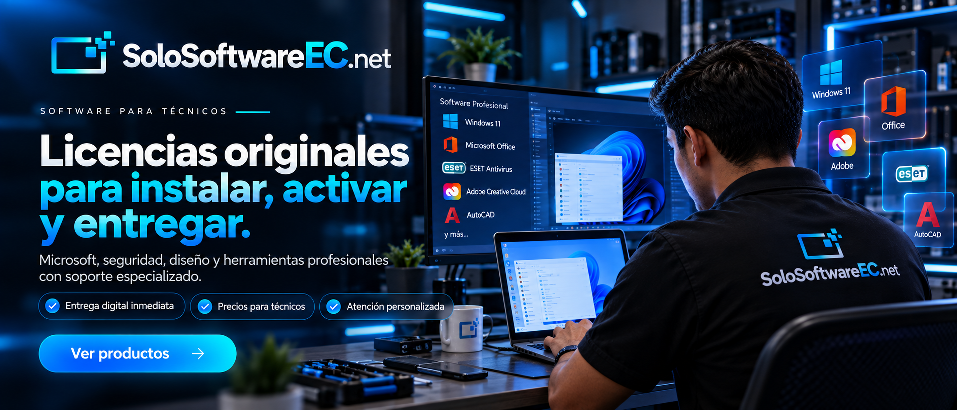 Catálogo de software profesional para técnicos de computadoras